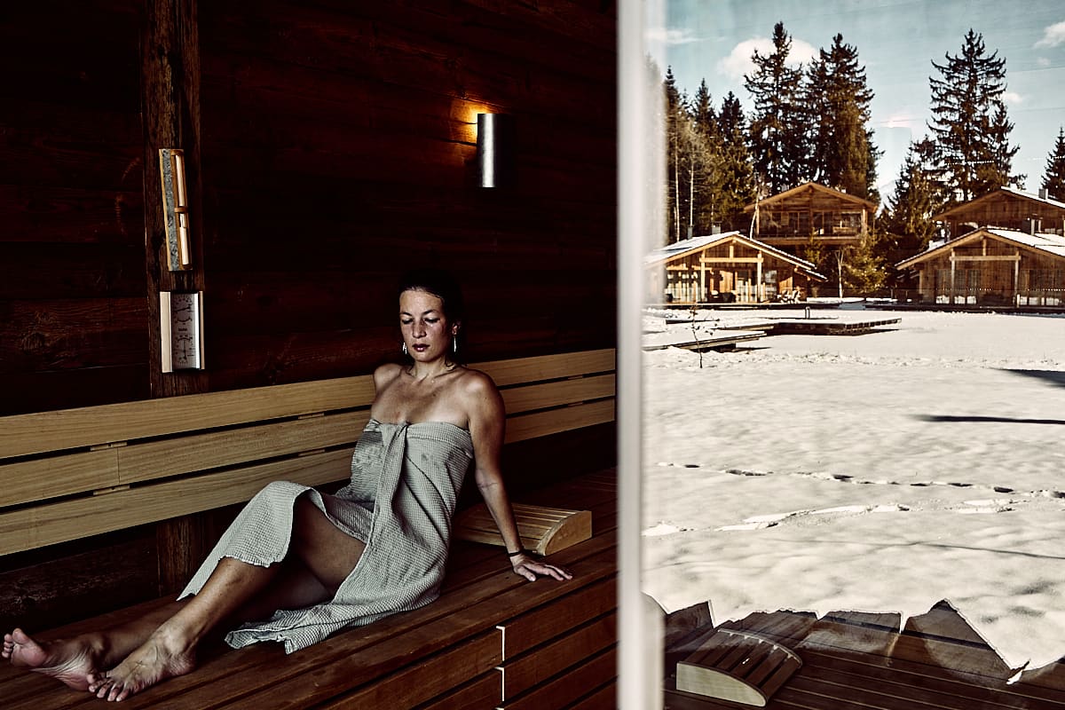 Dolomites | Le sauna de l'hôtel San Luis.