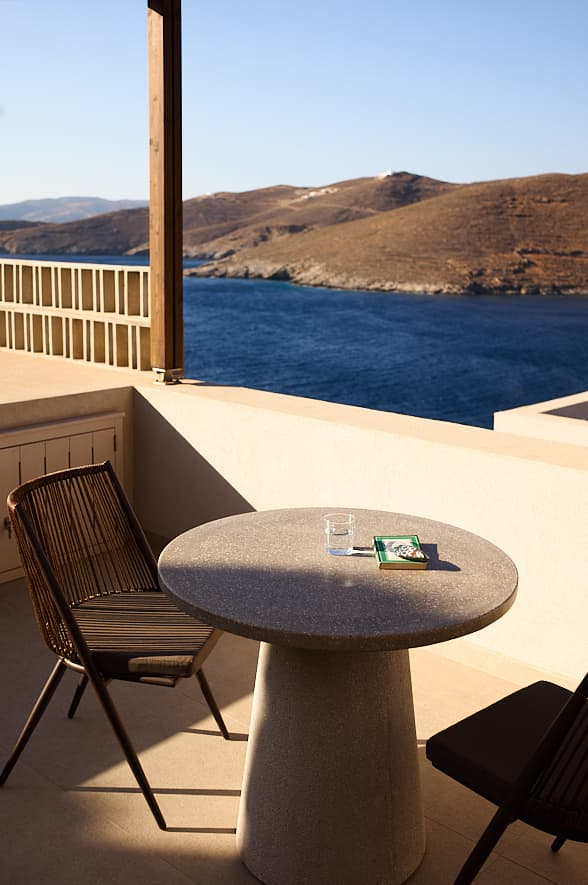 L'hôtel Yfēs à Kythnos, Grèce