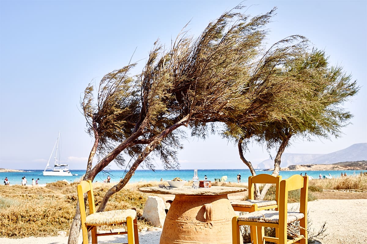 . Restaurant de plage Kalofego à Koufonissi, Grèce