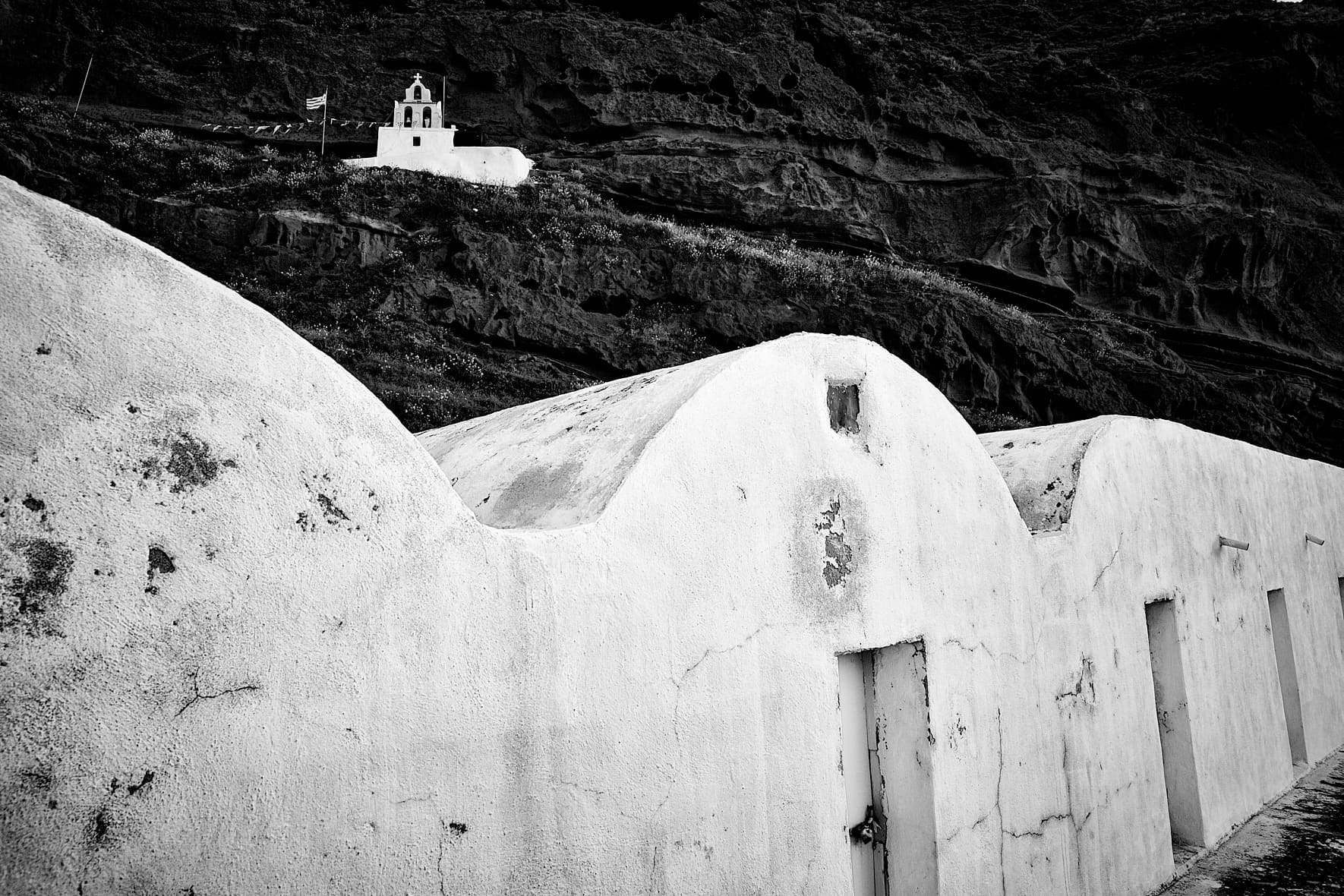 Spa abandonné, Santorin, Grèce